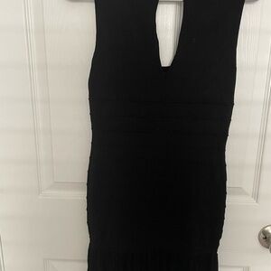 Elegant Vintage BeBe Black Sleeveless Mini Dress
